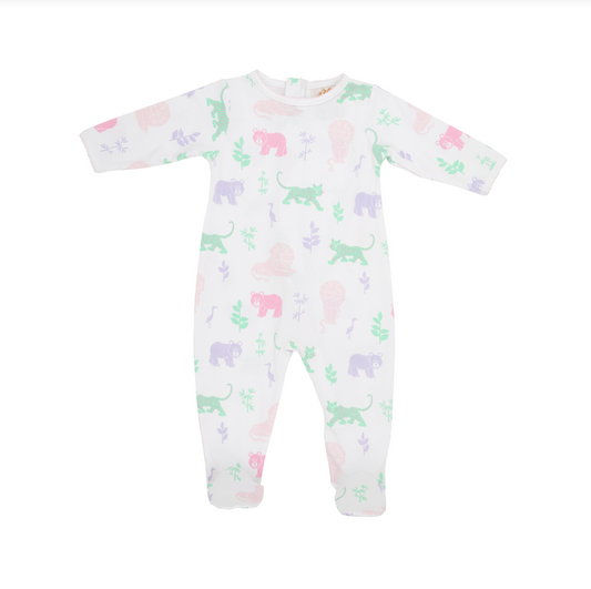 Rock Me Romper Pima- Lions Tigers and Bears/ Palm Beach Pink