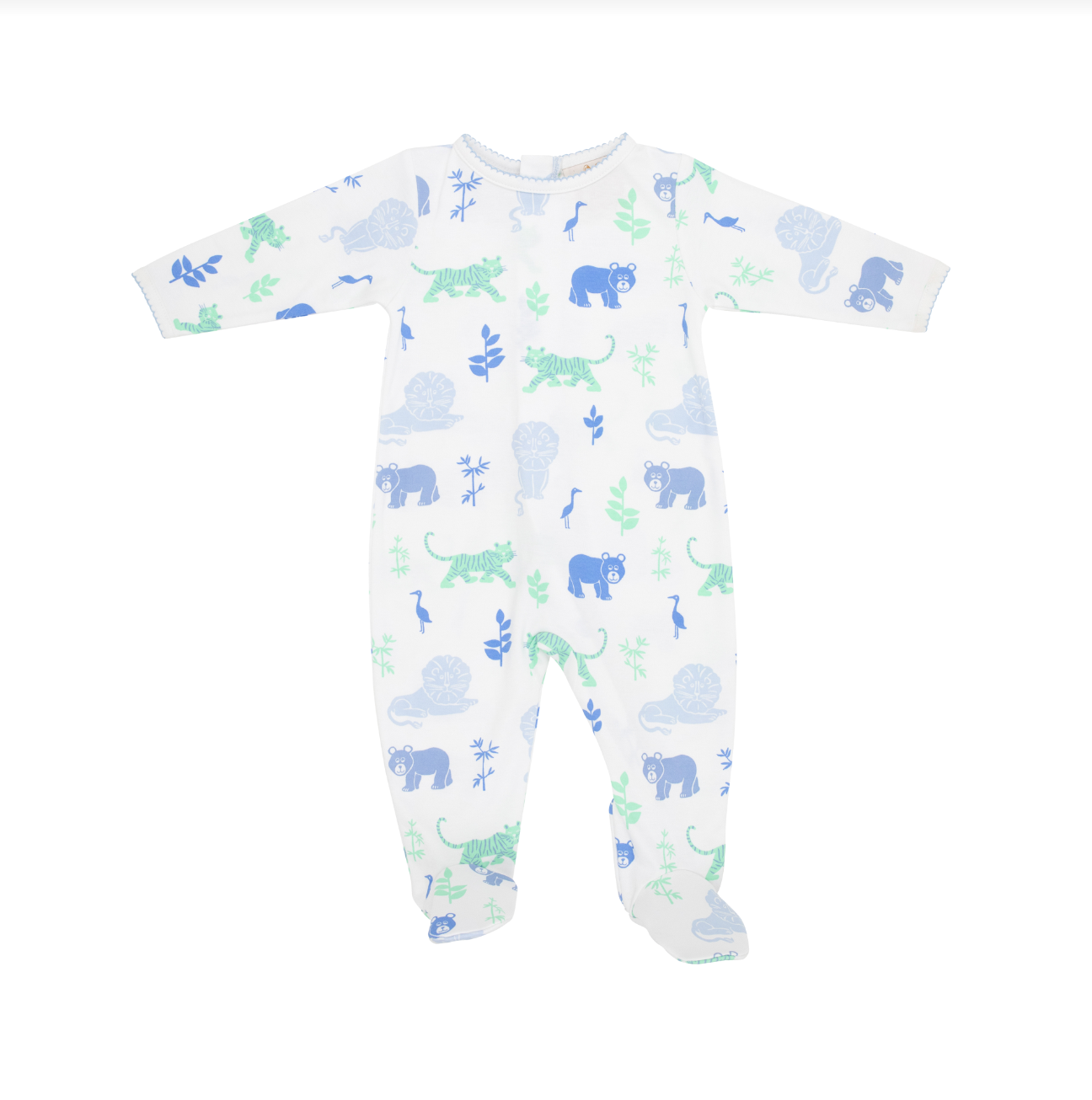 Rock Me Romper Pima- Lions Tigers and Bears/ Beale St Blue