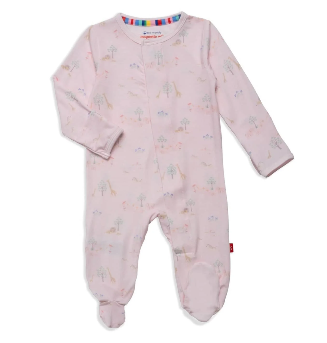 Pink Safari Magnetic Footie and Gown