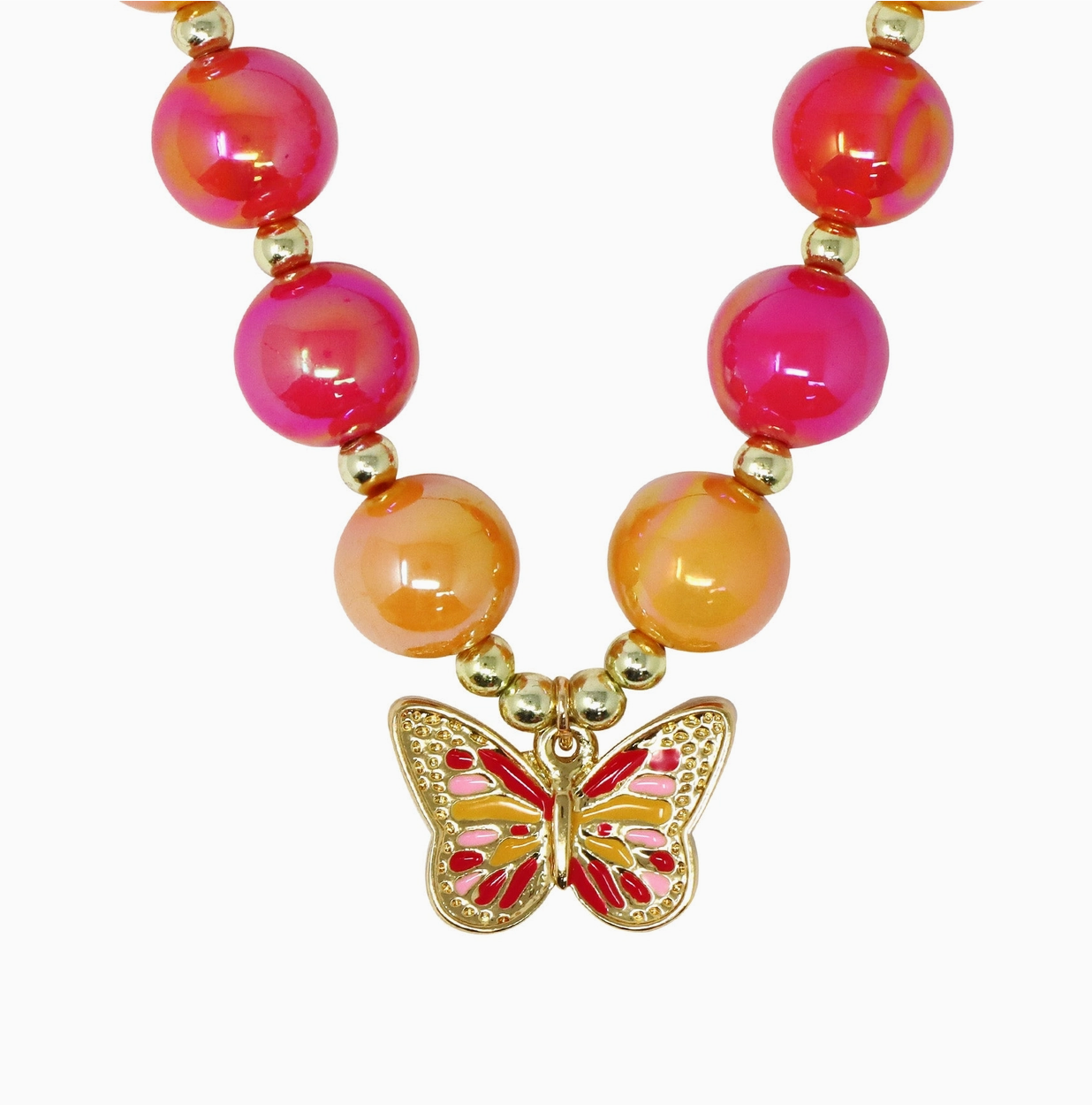 Vibrant Butterfly Necklace