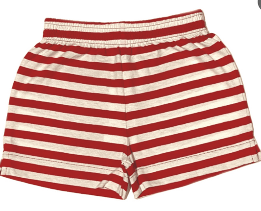 Jersey Shorts Red & White Stripe