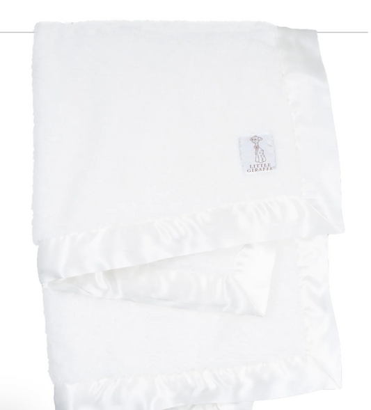 Chenille Baby Blanket White