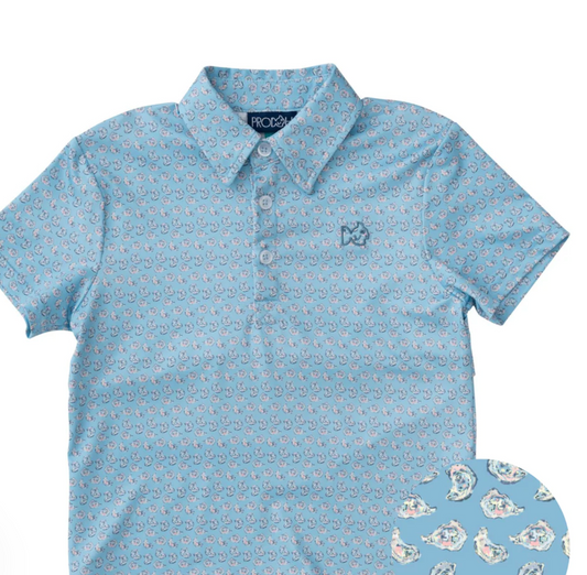 Oyster Printed Pro Performance Polo
