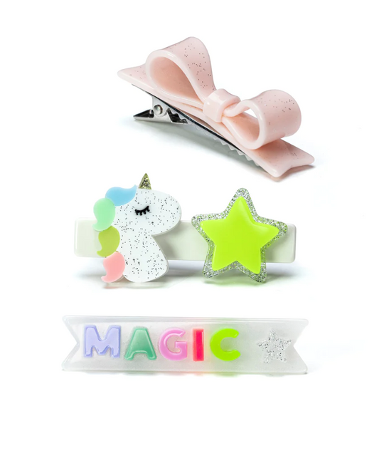 Magic Unicorn Neon Alligator Clips