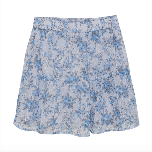 Xenon Blue Skirt Flower Dobby