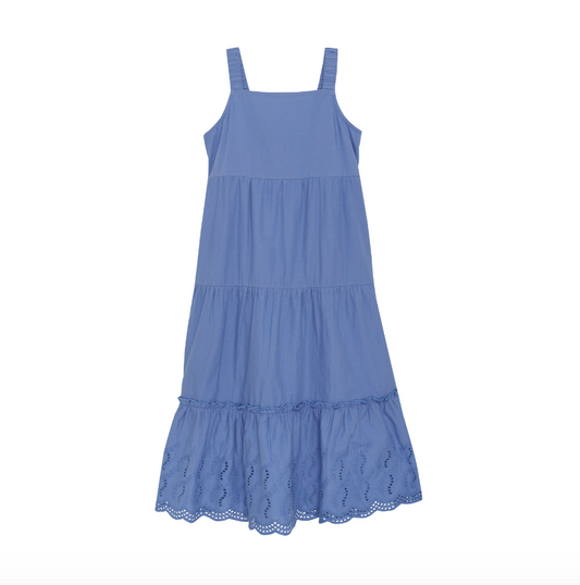 Colony Blue Dress Embroidery