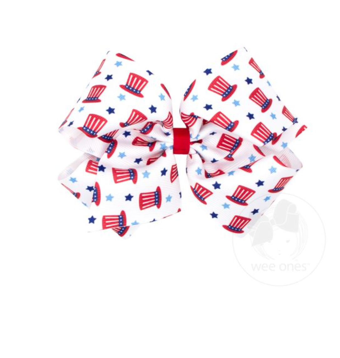 Americana Printed King Bow