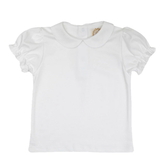 Maude's Peter Pan Collar Shirt Worth Avenue White