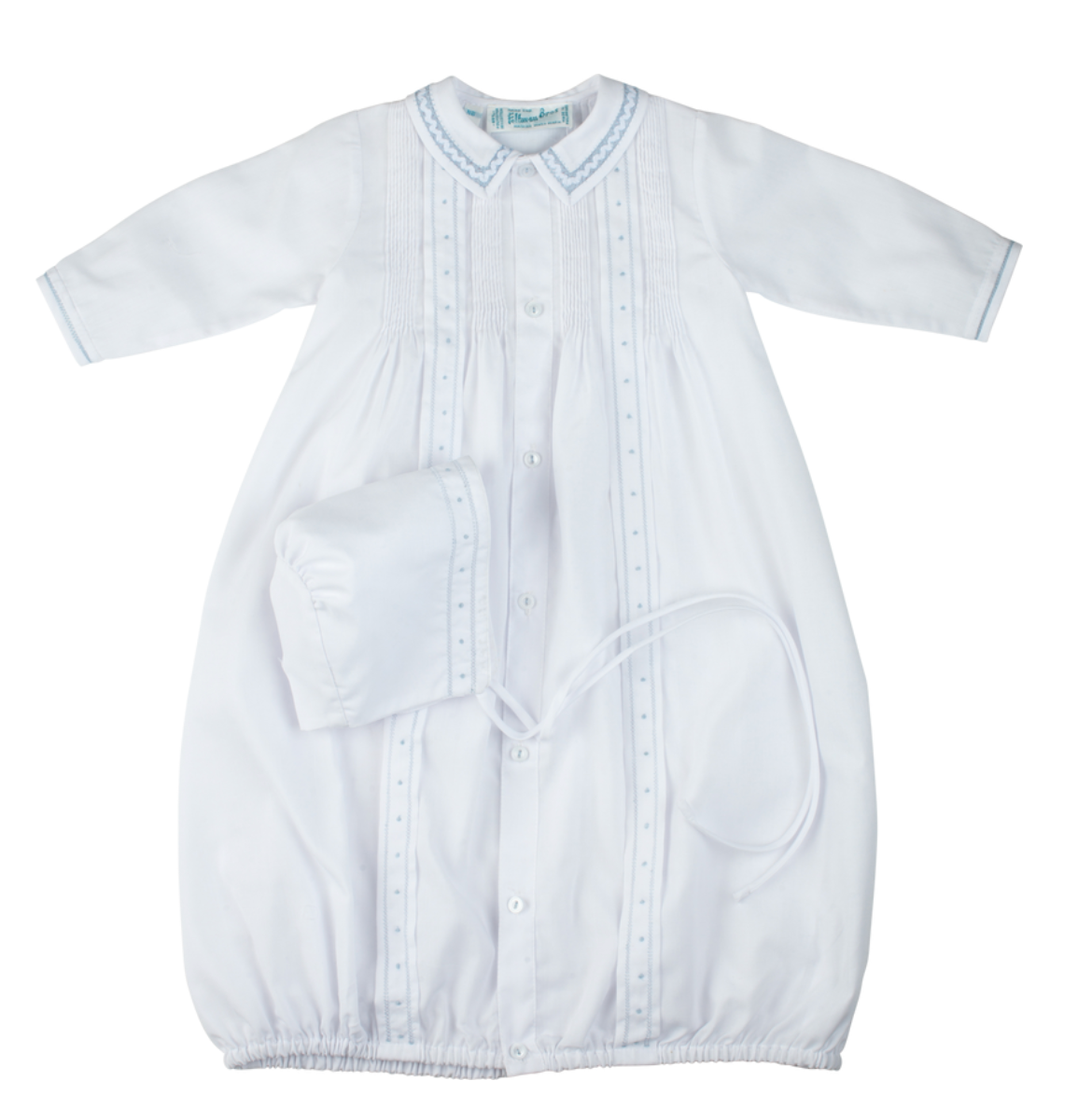 Boys Dot Take Me Home Gown in White and Blue