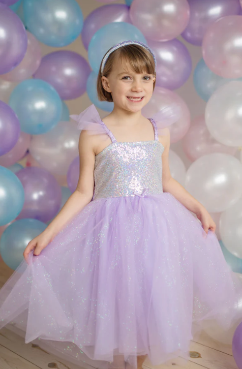 Sequins Lilac Princess Dress