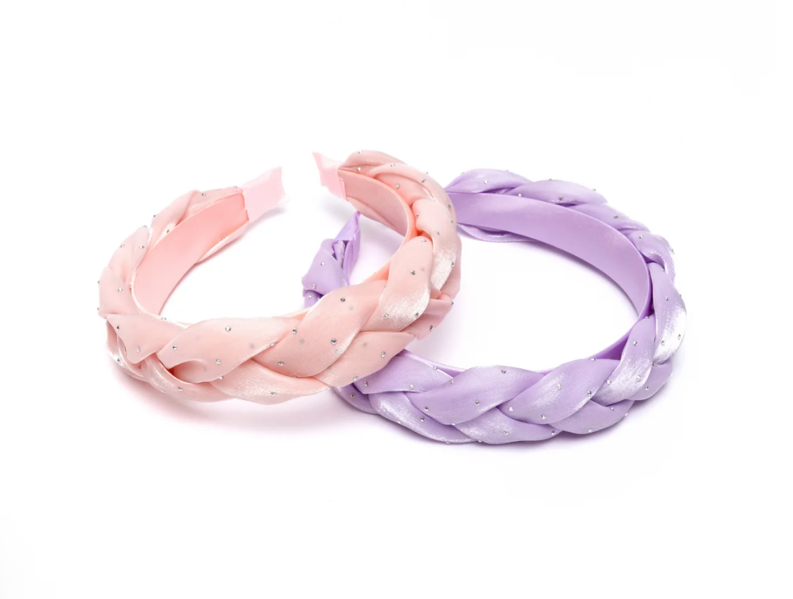 Plush Braid Headband Light Pink