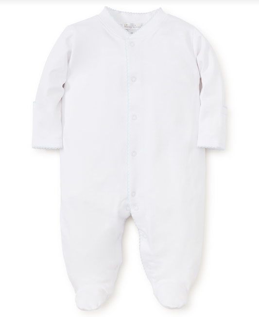 Kissy Basic White with Light Blue Footie