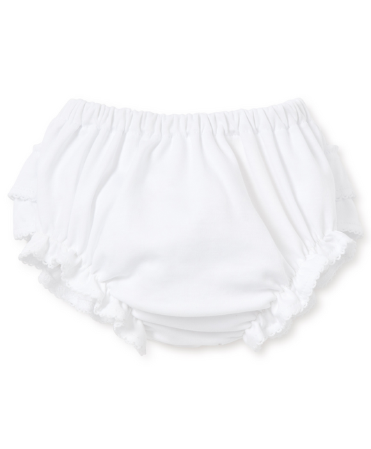 Kissy Basic White Diaper Cover with Ruffle