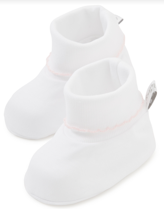 Kissy Basic Booties White with Pink