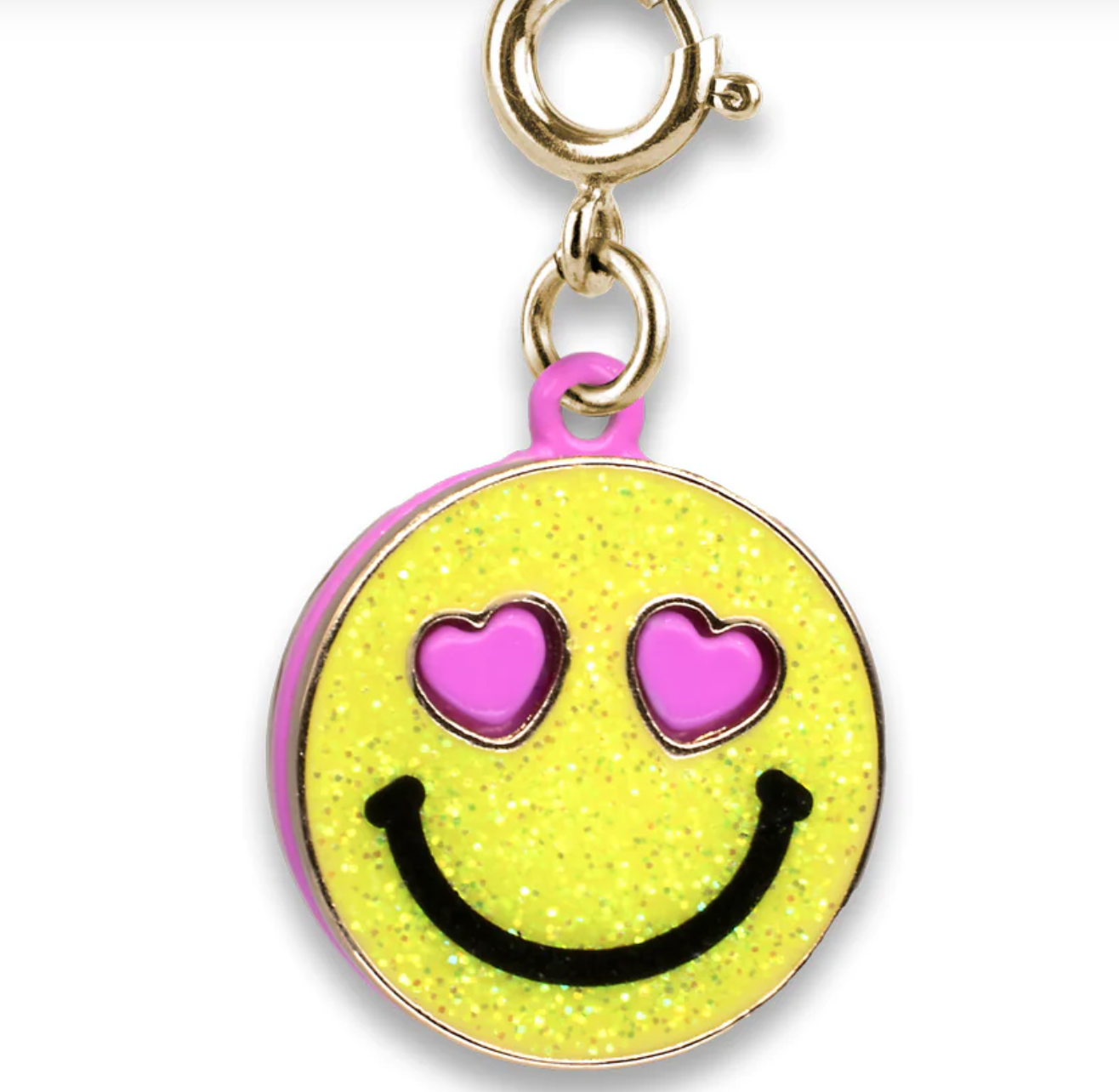 Glitter Smiley Face Charm
