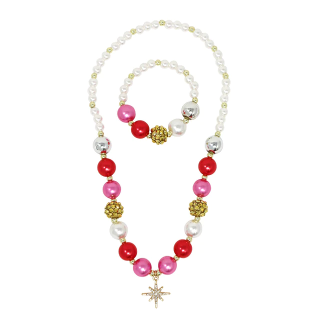 Christmas Necklace and Bracelet Set