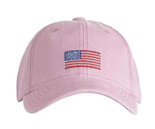 American Flag On Light Pink