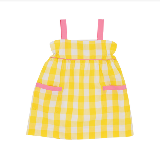 Millie Day Dress Seaside Sunny Yellow Chattanooga Check