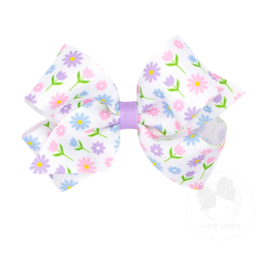 King Easter & Spring Print Bow