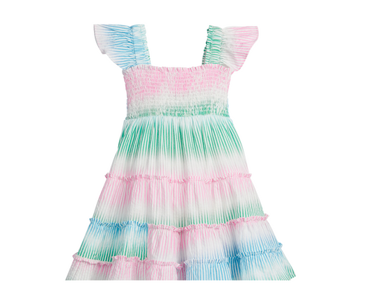 Twirl Dress - Ombre Seersucker Stripe