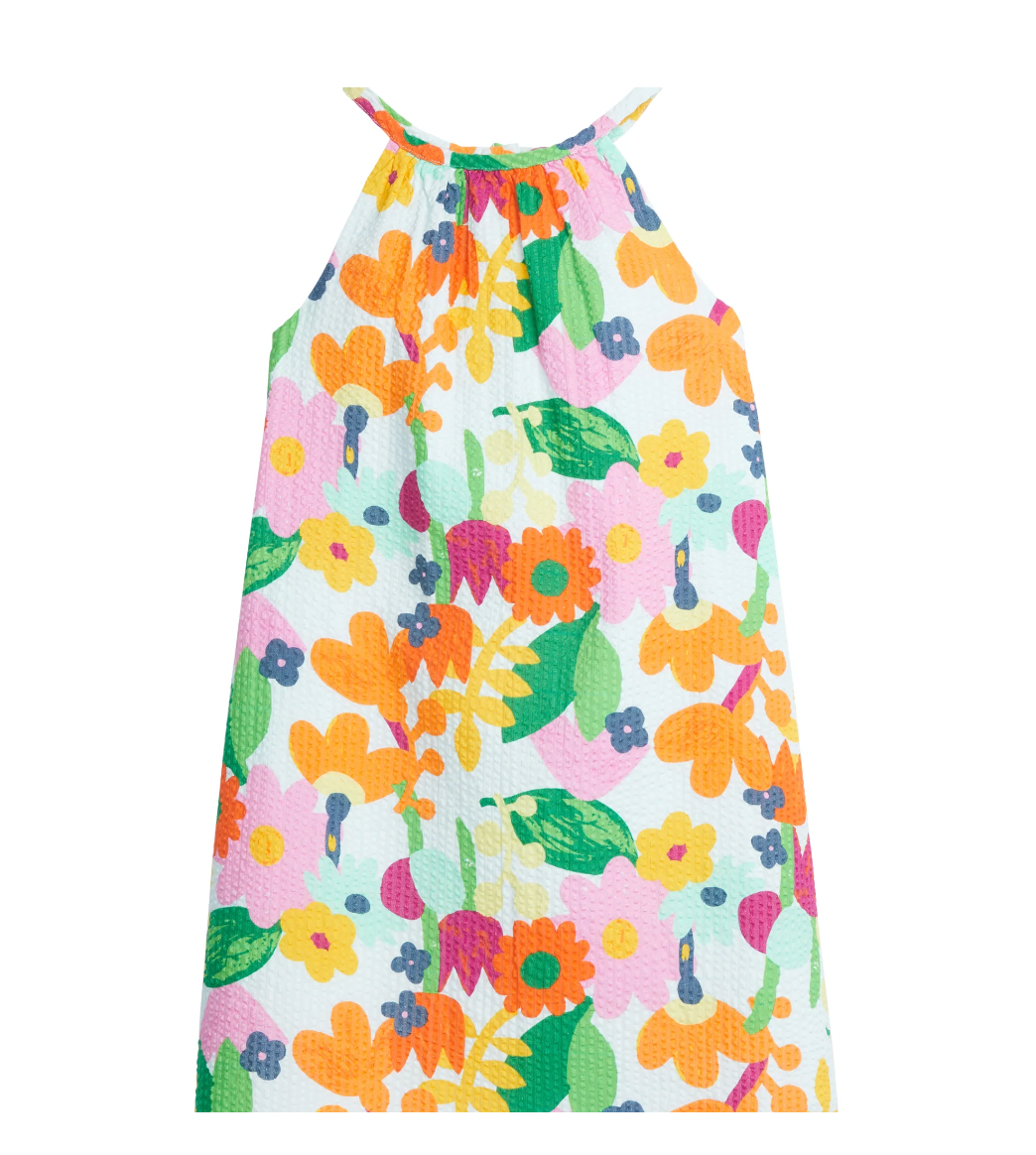 Halter Swing Dress - Sun Kissed Seersucker