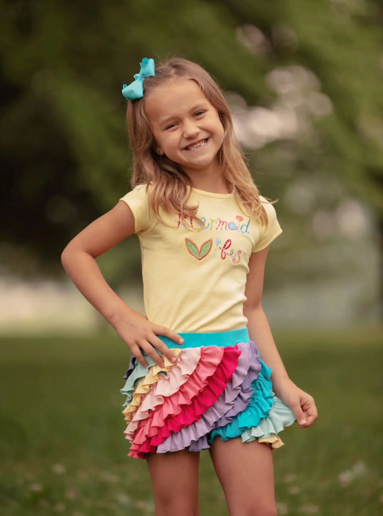 Rainbow Ruffle Skort