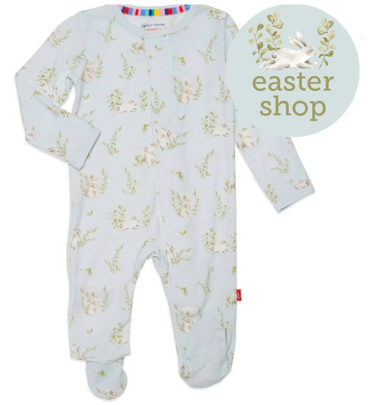 Blue Hoppily Ever After Magnetic Footie & Gown