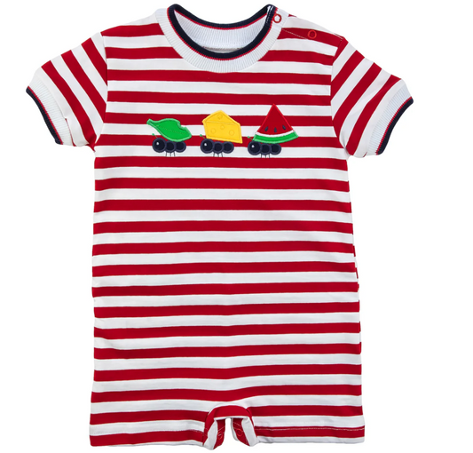 Stripe Knit Shortall with Ants