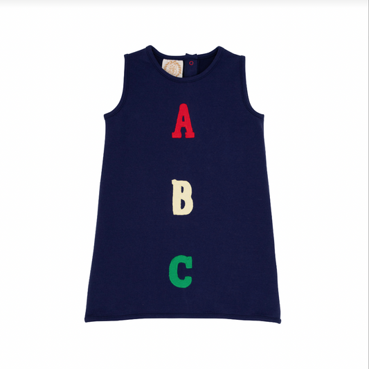 Annie Apron Dress ABC Nantucket Navy/Richmond Red