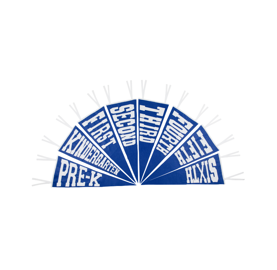 Back to School Pennant Nantucket Navy/Worth Avenue White
