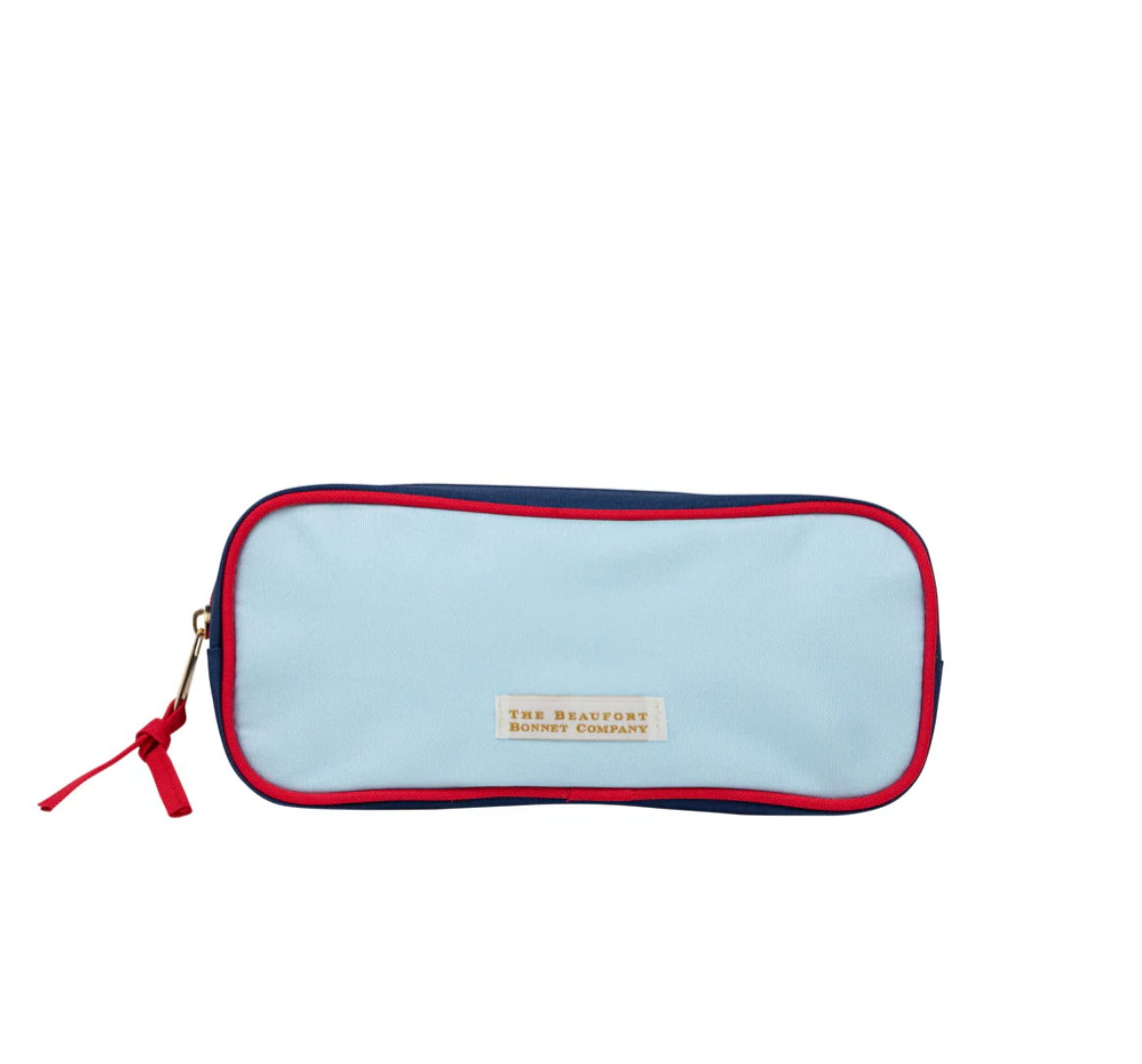 Peyton Pencil Pouch Buckhead Blue With Richmond Red & Nantucket Navy