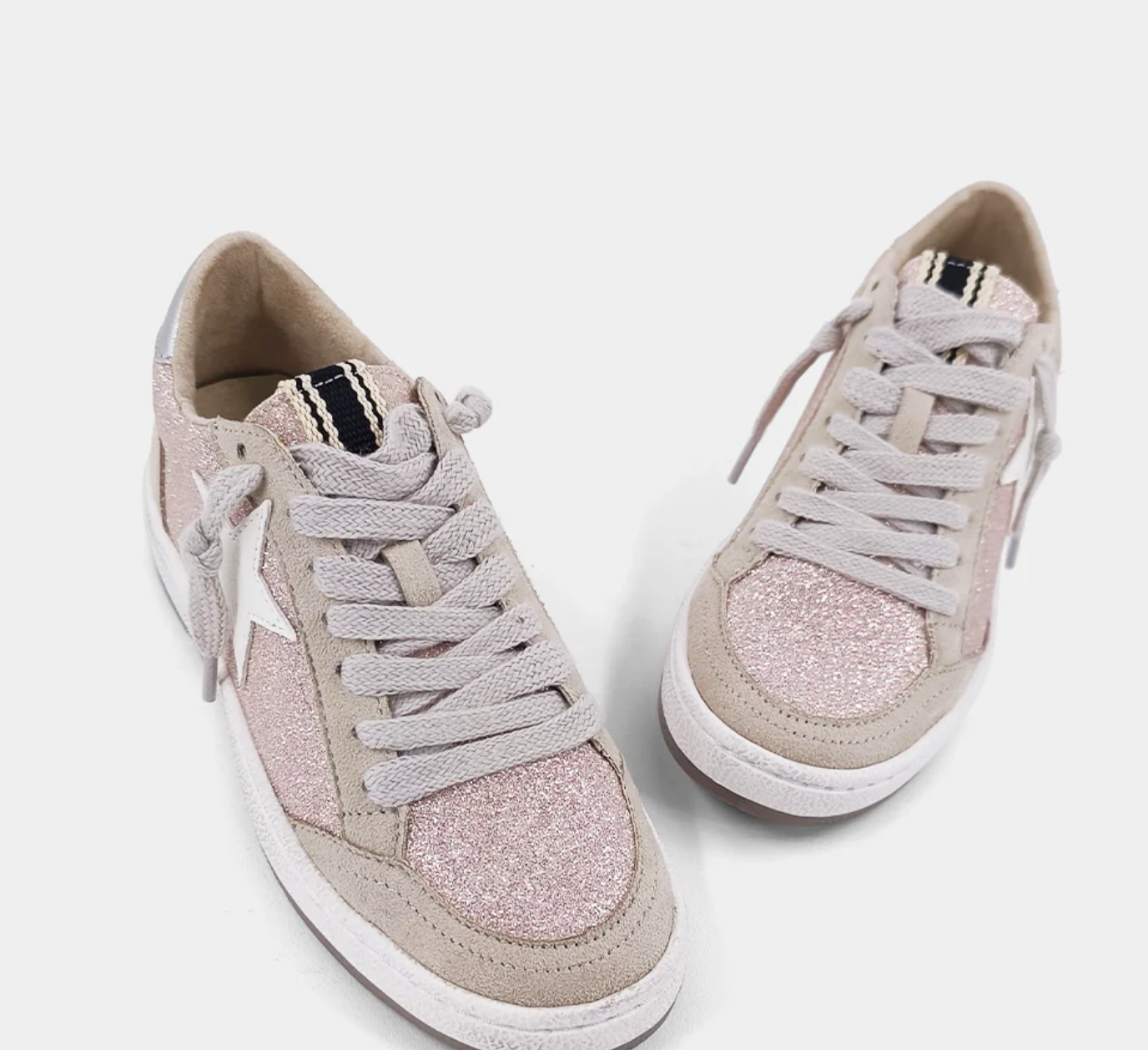 Paz Kids Champagne Glitter Sneakers