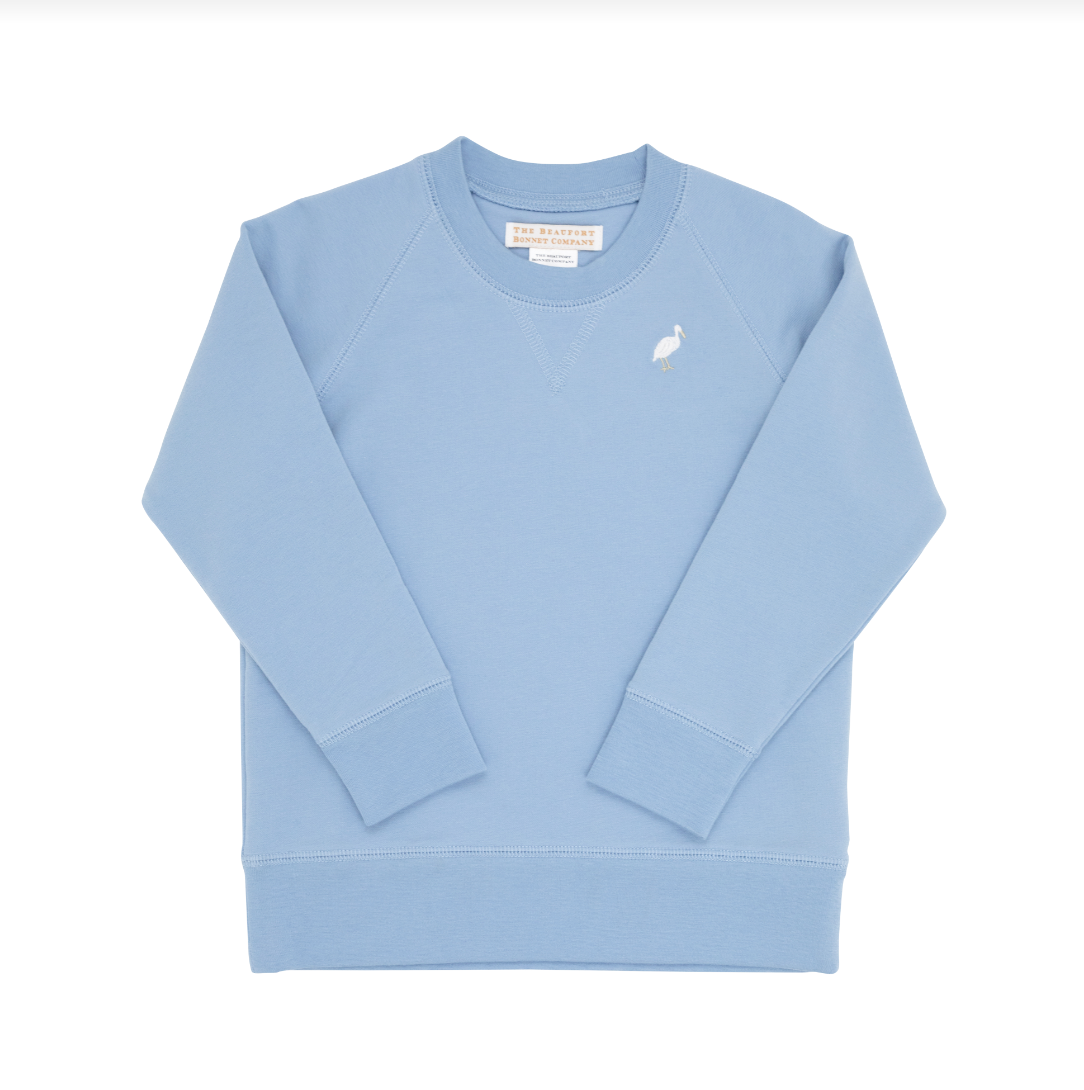 Cassidy Comfy Crewneck French Terry- Barrington Blue