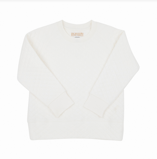 Cassidy Comfy Crewneck Quilted Palmetto Pearl