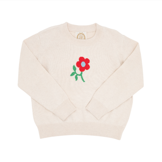 Isabelle's Intarsia Sweater Sandy Springs Stone/Flower