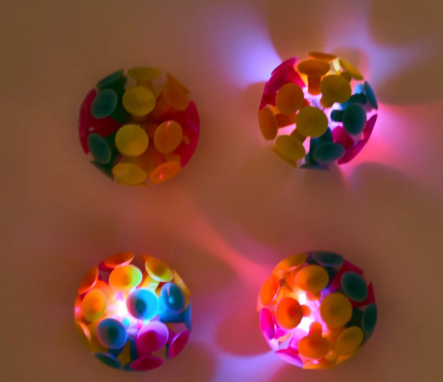 Light Up Rainbow Suction Ball