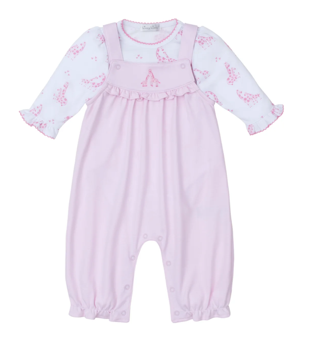 Giraffe Overall Set Pink