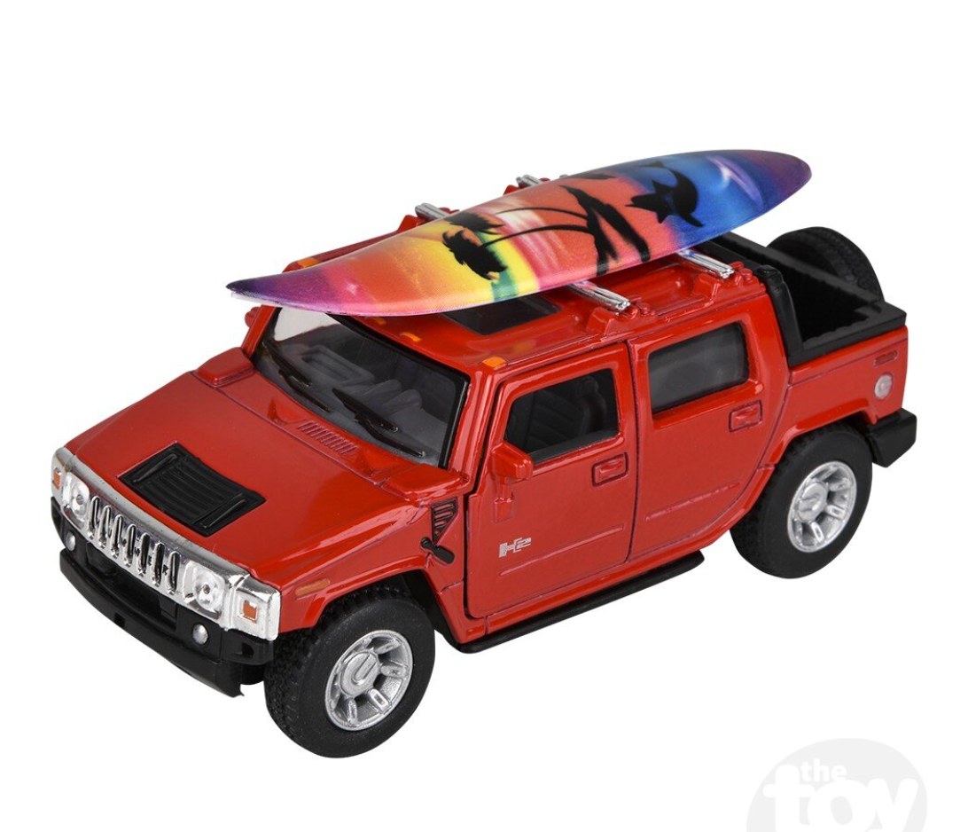 Pull Back Hummer With Surfboard