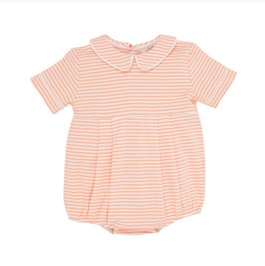 Bradford Bubble Pima Seashore Sherbet Stripe/Worth Avenue White