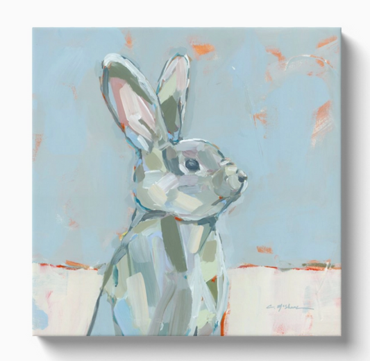 "Bunny Love I" Canvas 12x12