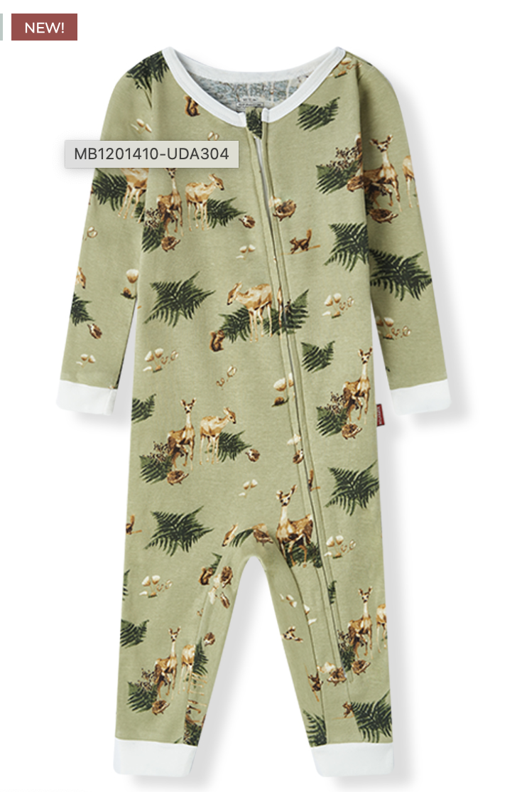 Zipper Pajama Forest Party