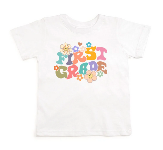 First Grade Retro Short Sleeve T-Shirt