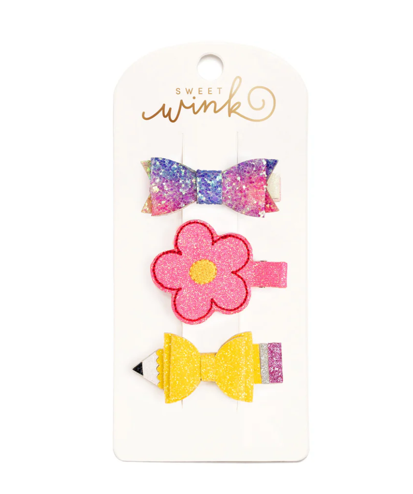 Retro Pencil Clip Set