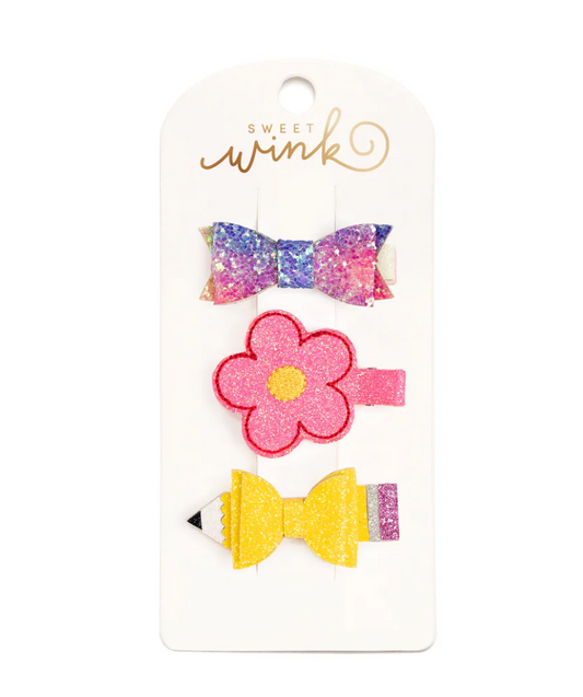 Retro Pencil Clip Set
