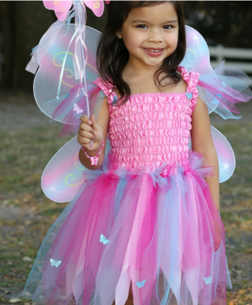 Butterfly Dress With Wings And Wand