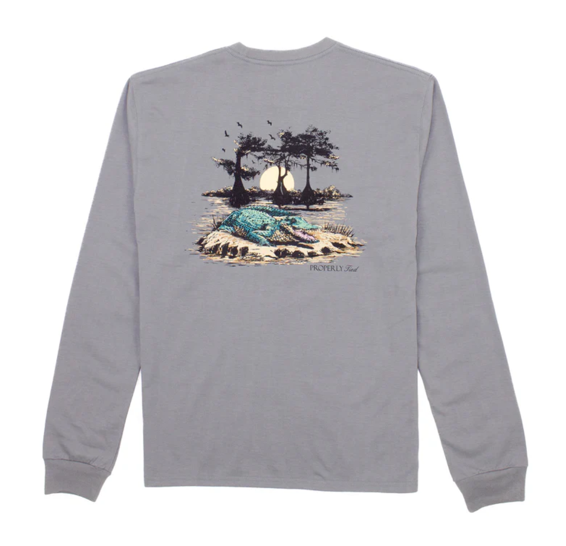 Bayou Gator Shirt Battleship Grey