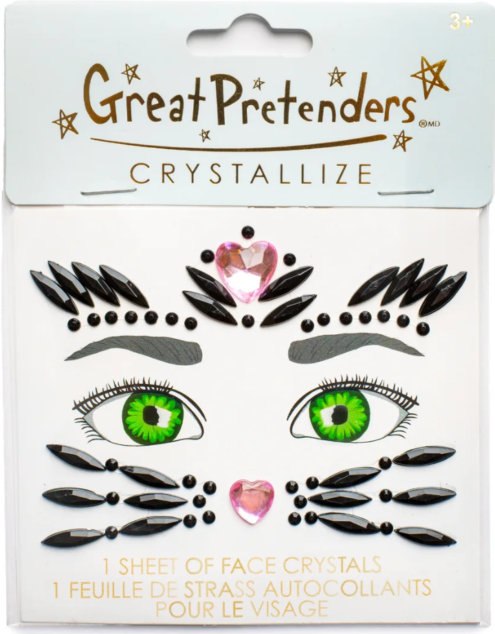 Face Crystals Black Cat