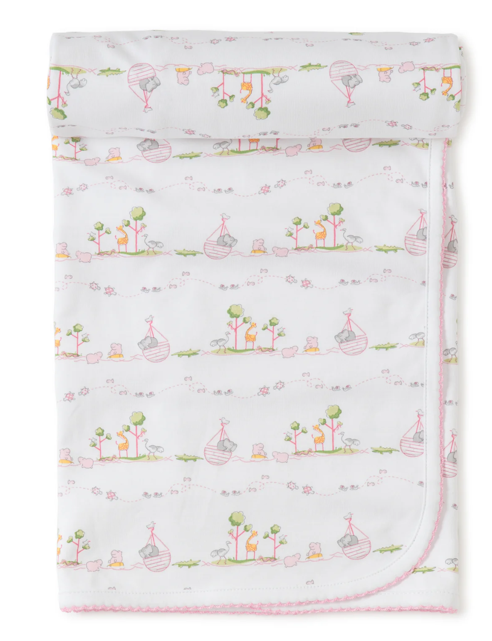 Noah Print  Pink Blanket