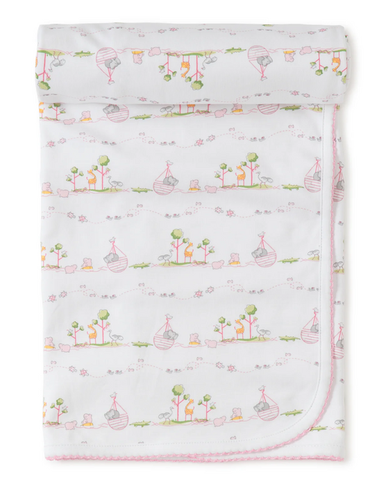 Noah Print  Pink Blanket