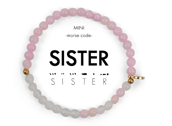 Mini Morse Code Bracelet - Sister